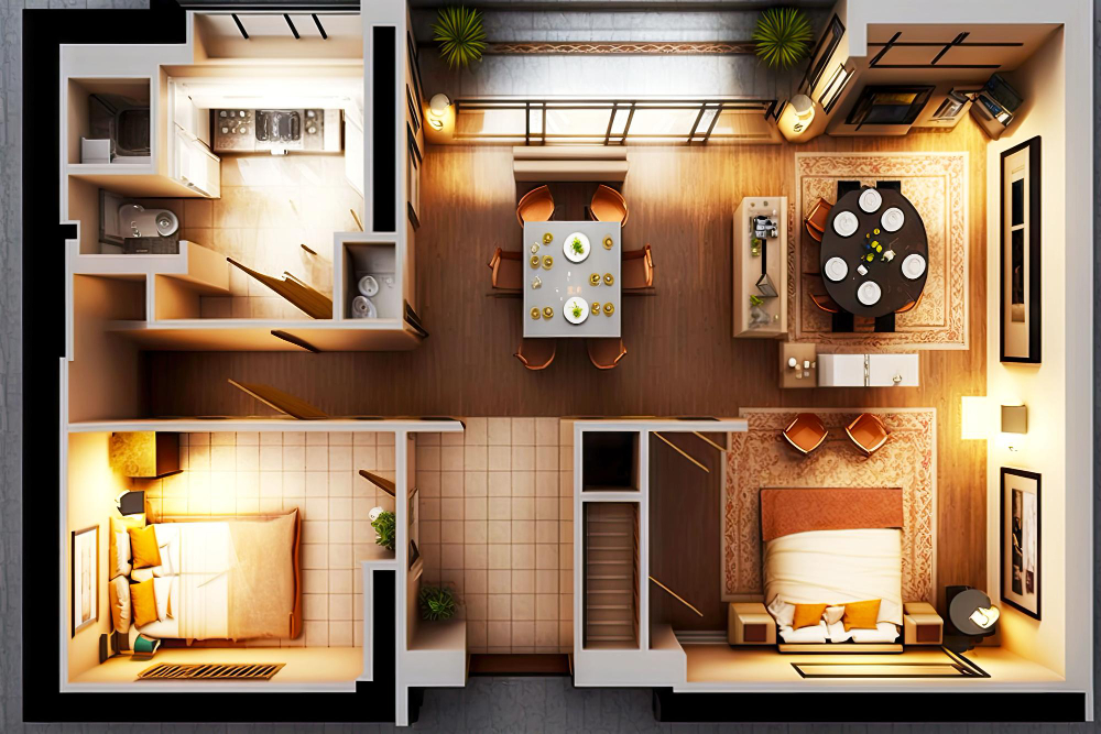 Interior Design for 2BHK Flats in Hyderabad A